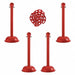 Barrier Post Kit 41 H Red Plastic Post