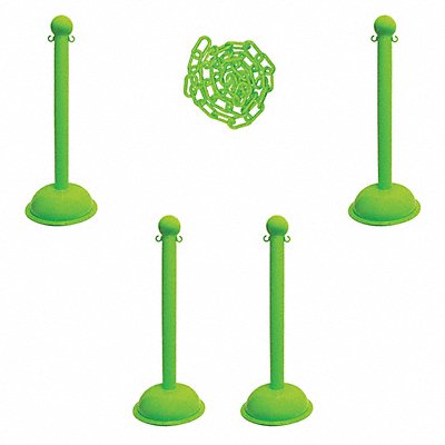 Barrier Post Kit 41 H Safety Green