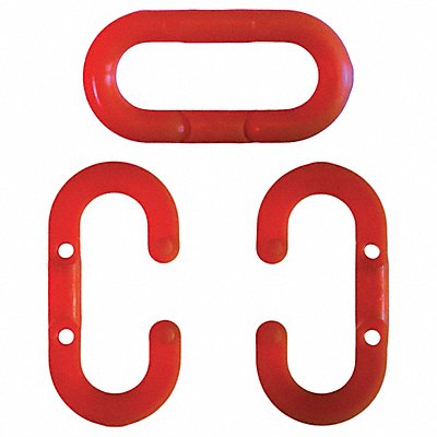 Chain Link Red 1-1/2 Size Plastic PK10