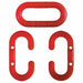 Chain Link Red 1-1/2 Size Plastic PK10