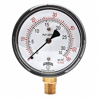 K4546 Pressure Gauge 2-1/2 Dial Size Black