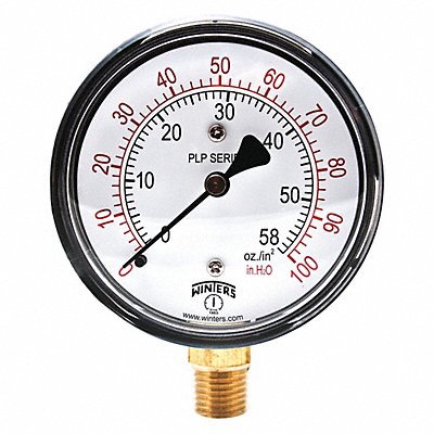 K4546 Pressure Gauge 2-1/2 Dial Size Black