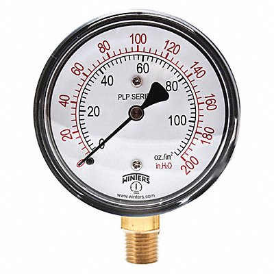 K4546 Pressure Gauge 2-1/2 Dial Size Black