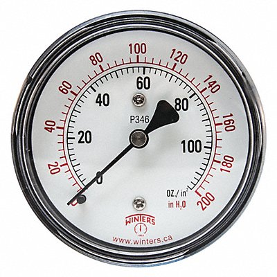 K4544 Pressure Gauge 2-1/2 Dial Size Black