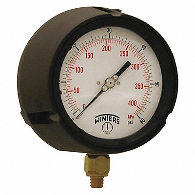 Pressure Gauge 4-1/2 Dial Size Black