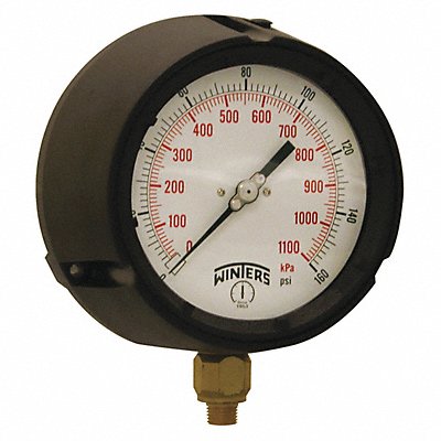 Pressure Gauge 4-1/2 Dial Size Black