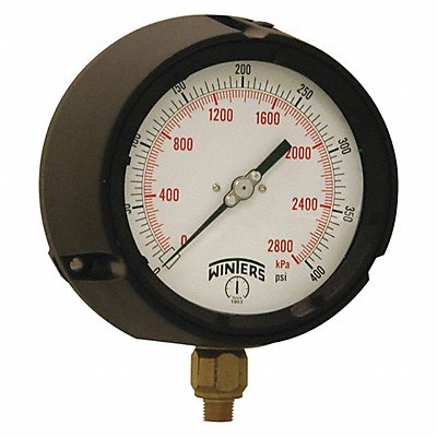 Pressure Gauge 4-1/2 Dial Size Black