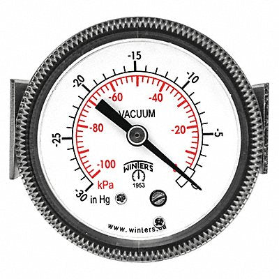 K4522 Vacuum Gauge 2 Dial Size Black