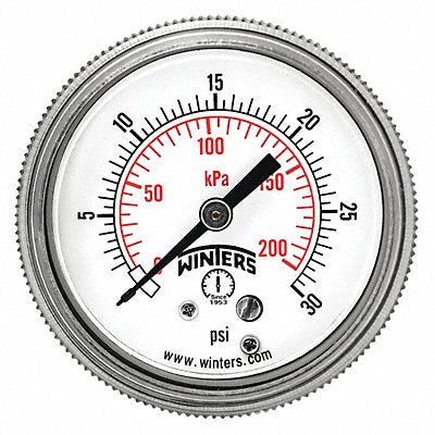 K4522 Pressure Gauge 2 Dial Size Black