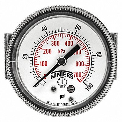 K4522 Pressure Gauge 2 Dial Size Black