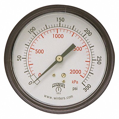 K4521 Pressure Gauge 3-1/2 Dial Size Black