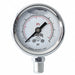 Pressure Gauge 1-1/2 Dial Size Silver