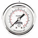 Pressure Gauge 1-1/2 Dial Size Silver