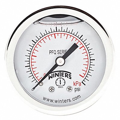 K4539 Pressure Gauge 2 Dial Size Silver