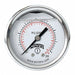 Pressure Gauge 2 Dial Size Silver