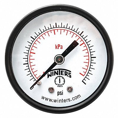 Pressure Gauge 2-1/2 Dial Size Black