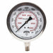 Pressure Gauge 4 Dial Size Silver