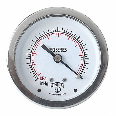 Compound Gauge 2-1/2 Dial Size Silver