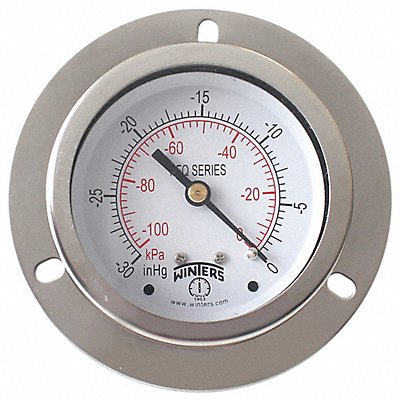 K4541 Vacuum Gauge 2-1/2 Dial Size Silver