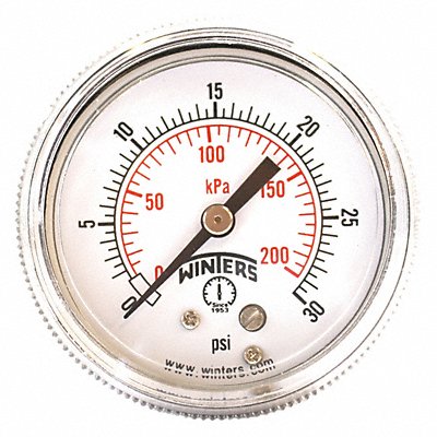 K4523 Pressure Gauge 2 Dial Size Black