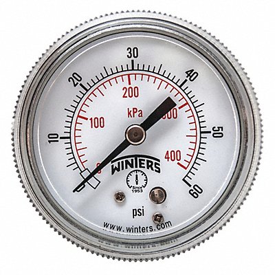 K4523 Pressure Gauge 2 Dial Size Black