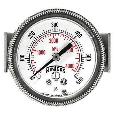 K4523 Pressure Gauge 2 Dial Size Black