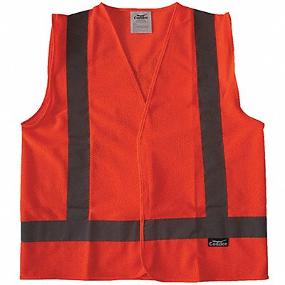 Safety Vest Orange/Red L Hook-and-Loop