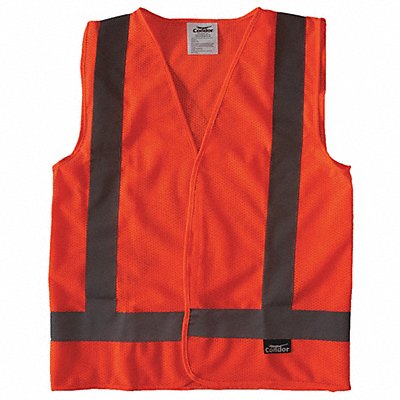 Safety Vest Orange/Red S Hook-and-Loop