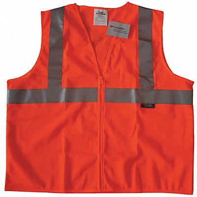 Safety Vest Orange/Red XL Zipper