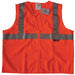 Safety Vest Orange/Red XL Zipper