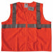 Safety Vest Orange/Red 2XL Zipper