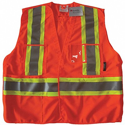 Safety Vest Orange/Red L/XL Polyester