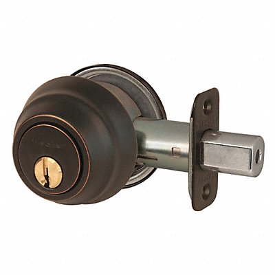 Deadbolt Aged Bronze Single Cylinder