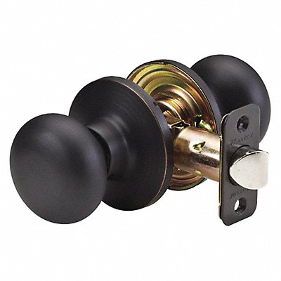 Knob Lockset Biscuit Style Aged Bronze