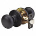 Knob Lockset Biscuit Style Aged Bronze