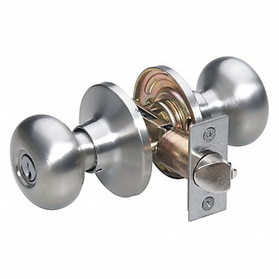 Knob Lockset Biscuit Style Satin Nickel