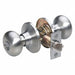 Knob Lockset Biscuit Style Satin Nickel