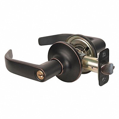 Lever Lockset Aged Bronze Return Style