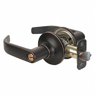 Lever Lockset Aged Bronze Return Style