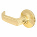 Lever Lockset Polished Brss Return Style