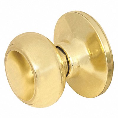 Knob Lockset Rusk Style Polished Brass