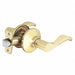 Lever Lockset Polished Brass Wave Style