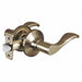 Lever Lockset Antique Brass Wave Style