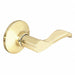 Lever Lockset Polished Brass Wave Style