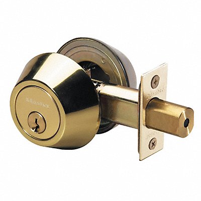 Deadbolt Bright Brass Single Cylinder