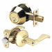 Lever Lockset Polished Brass Wave Style