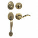 Lever Lockset Antique Brass Wave Style