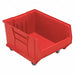 Mobile Hopper Bin Red PP 12 in