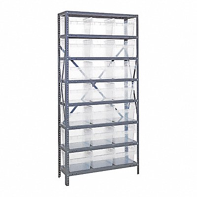 G7421 Bin Shlvng 12inx75inx36in Clear