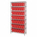 Bin Shlvng 36inx74inx18in Red